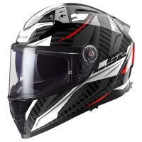 LS2 FF811 VECTOR II-06 CARBON SAVAGE helma bílá/červená/šedá vel.M